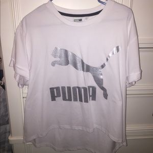 PUMA Fenty by Rihanna —- cropped white tee